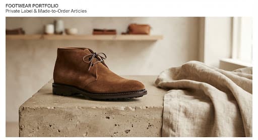 Snuff suede two-eyelet chukka boot on a Dainite rubber sole