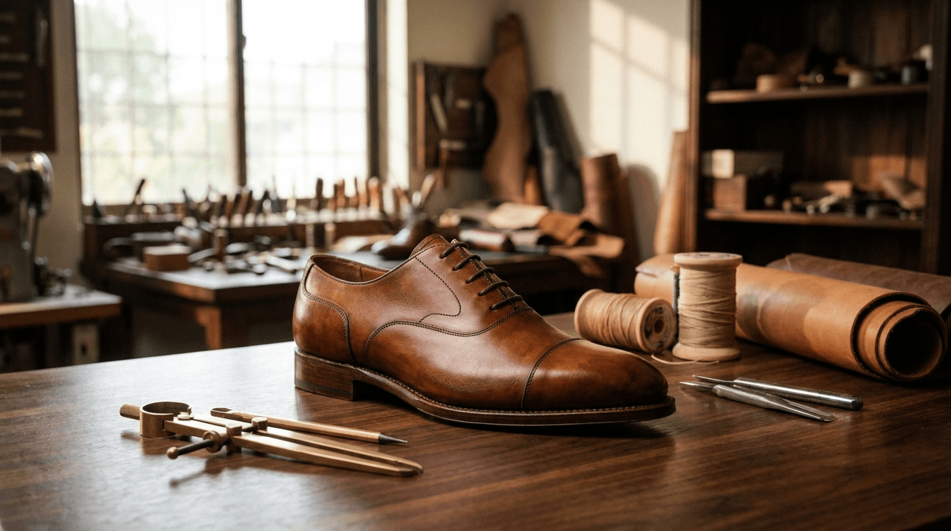 The Belgrave Cap-Toe Oxford in Antique Cognac Museum Calf